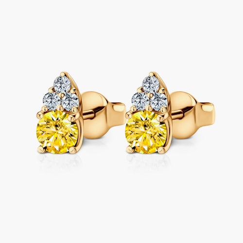 Kolczyki Fairytale: złote, żółte szafiry